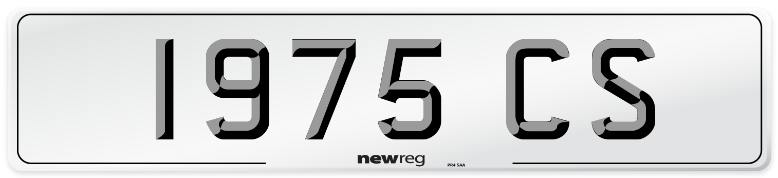 1975 CS Number Plate from New Reg